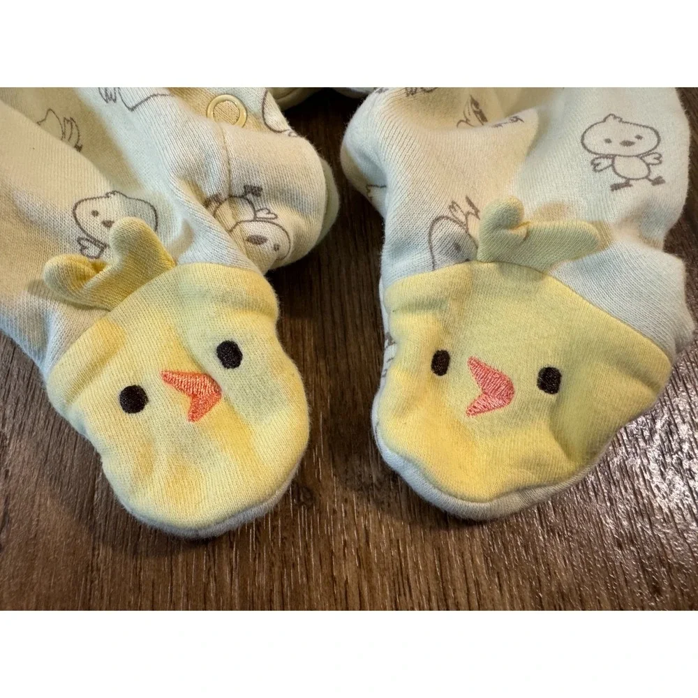Vintage Child of Mine Carters Baby Sleeper 0/3 Month Chick Frog Duck Best Friend